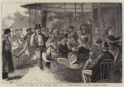 Imágenes de París por un artista inglés, IV, un carrusel en los Campos Elíseos de William Ralston
